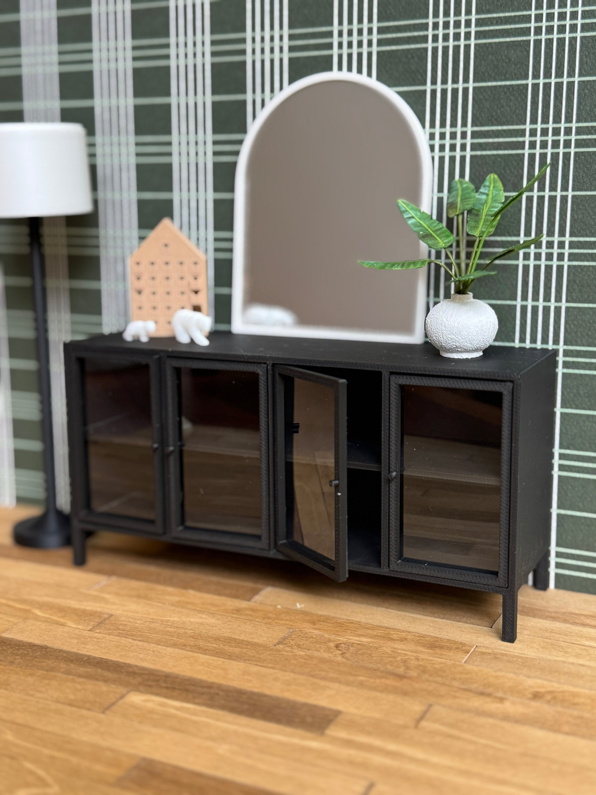 1:12 Scale Miniature Modern Cabinet – Dollhouse Living Room Furniture