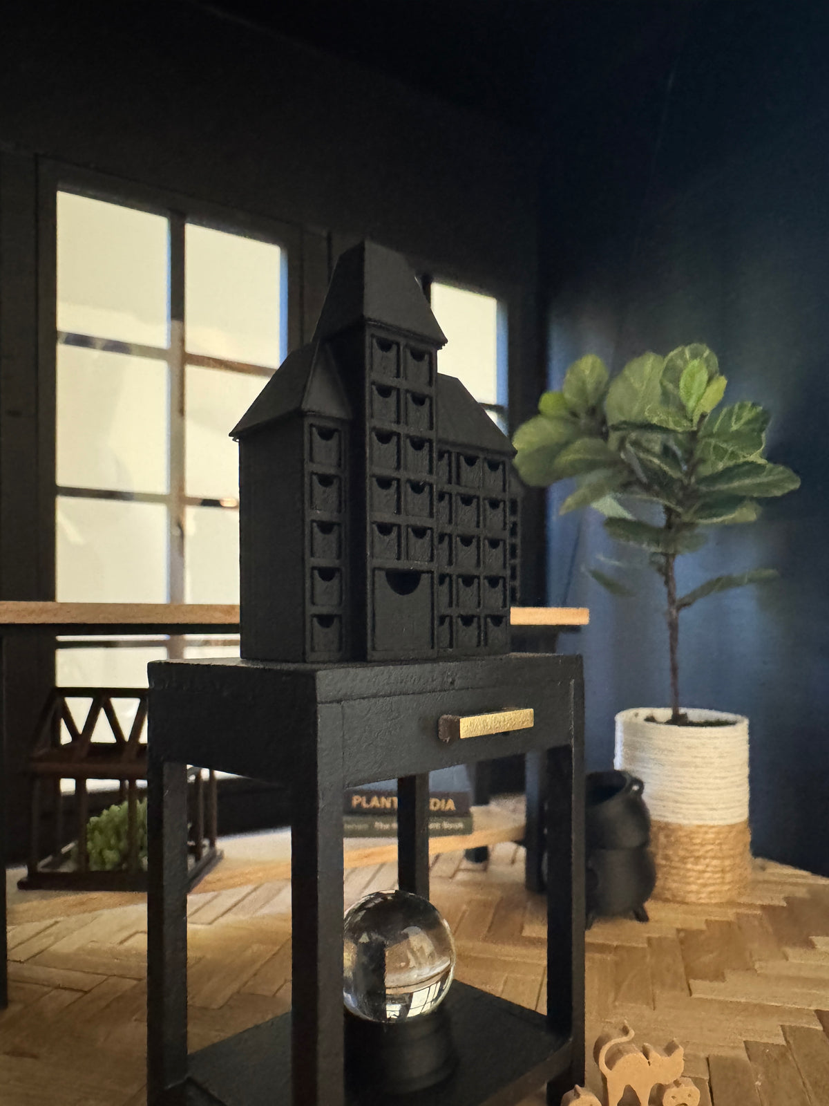 Spooky Halloween Advent Calendar – 1:12 Scale Dollhouse Miniature Countdown House