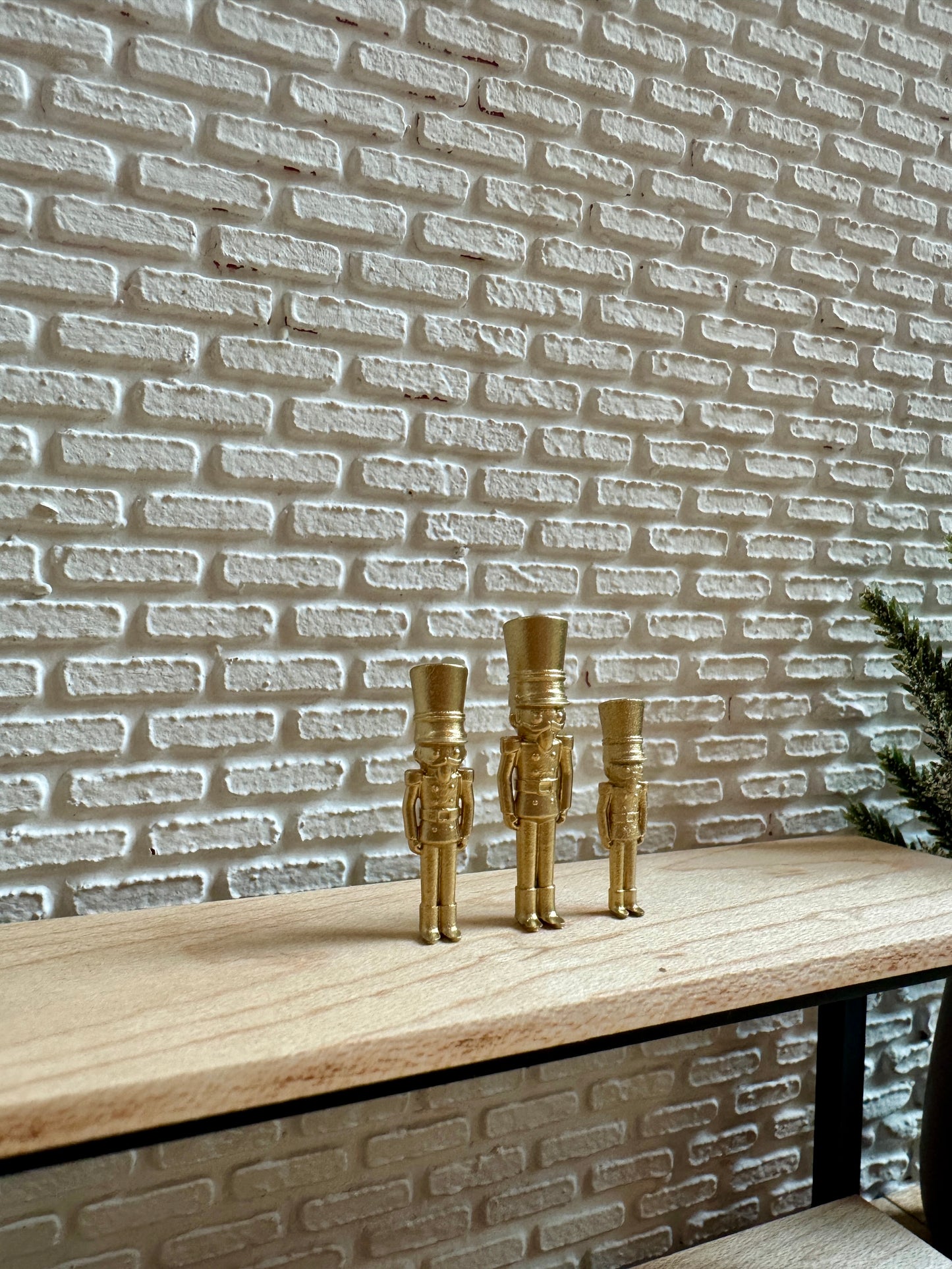 Miniature Toy Soldiers Set of 3 – 1:12 Scale Dollhouse Christmas Decor