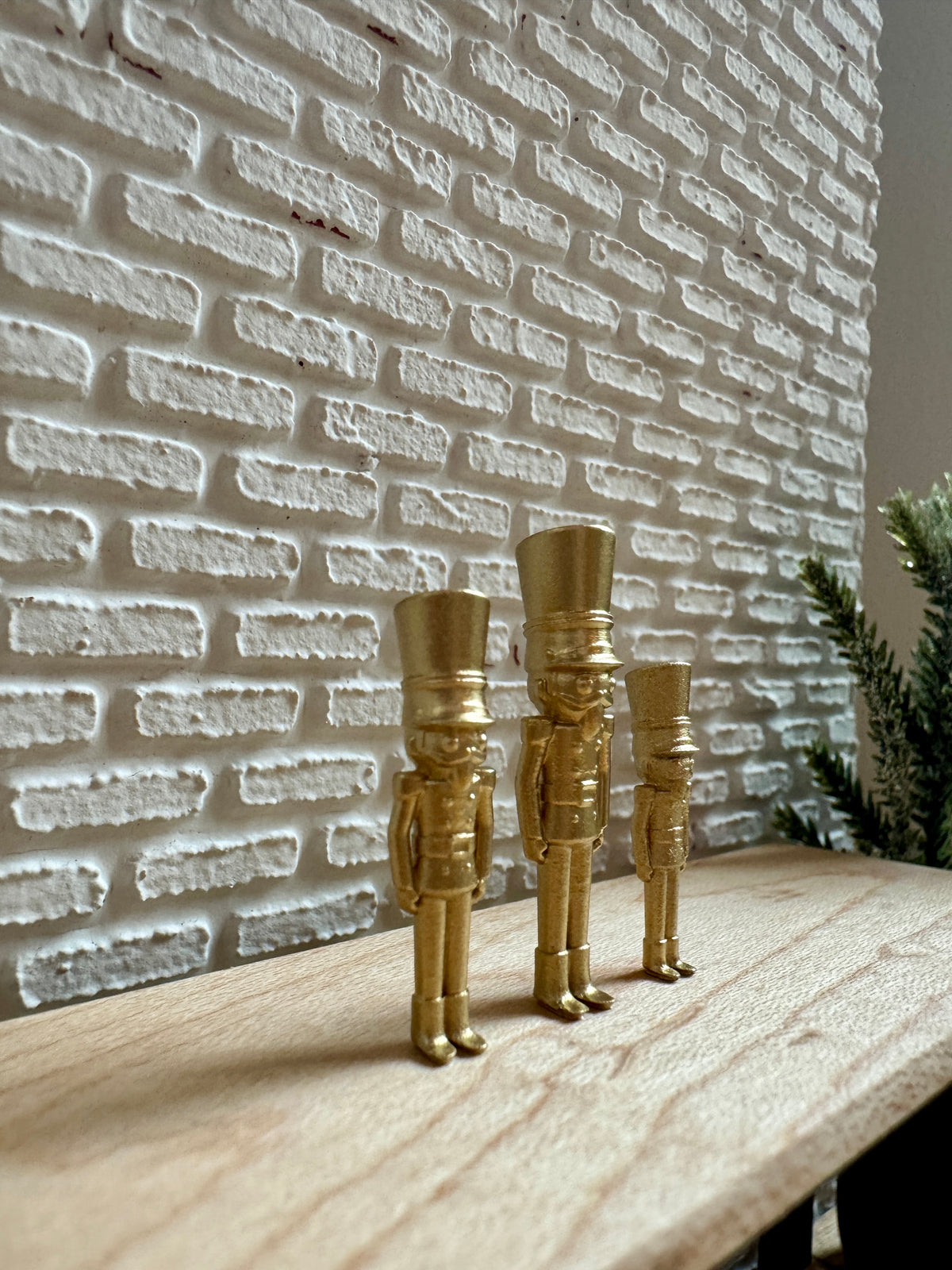 Miniature Toy Soldiers Set of 3 – 1:12 Scale Dollhouse Christmas Decor