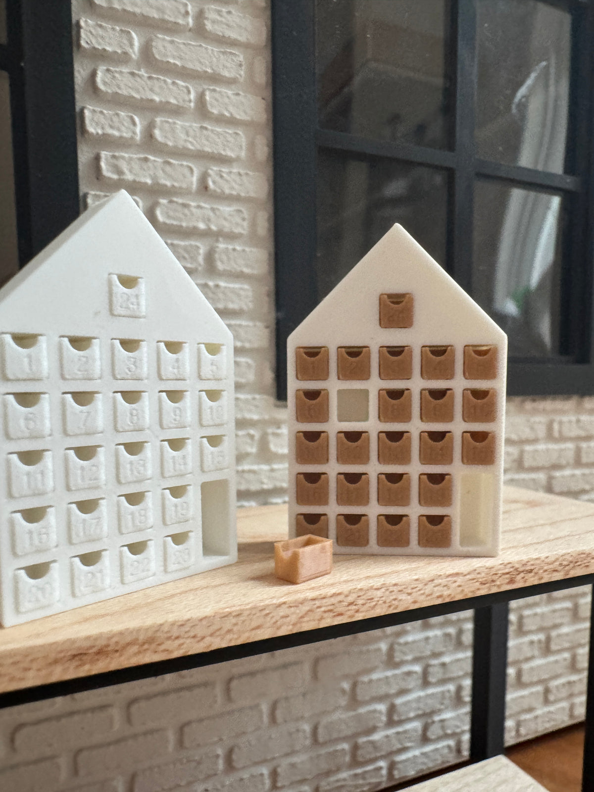 1:12 Scale Miniature Advent Calendar - Dollhouse Christmas Countdown House