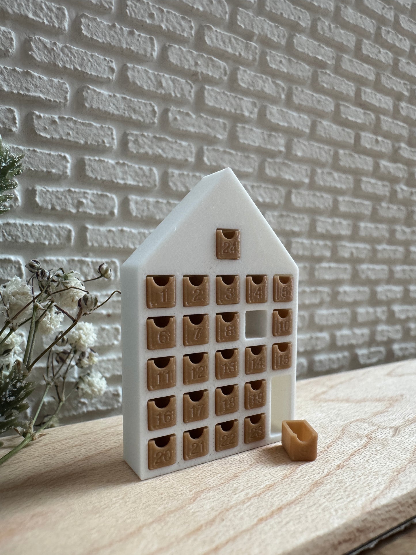 1:12 Scale Miniature Advent Calendar - Dollhouse Christmas Countdown House