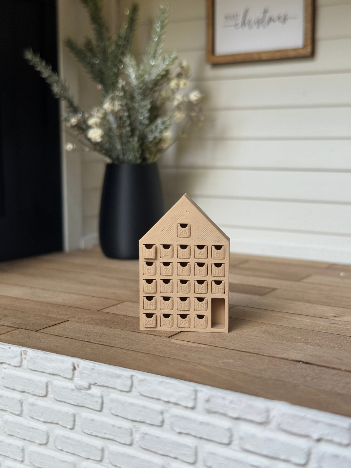 1:12 Scale Miniature Advent Calendar - Dollhouse Christmas Countdown House
