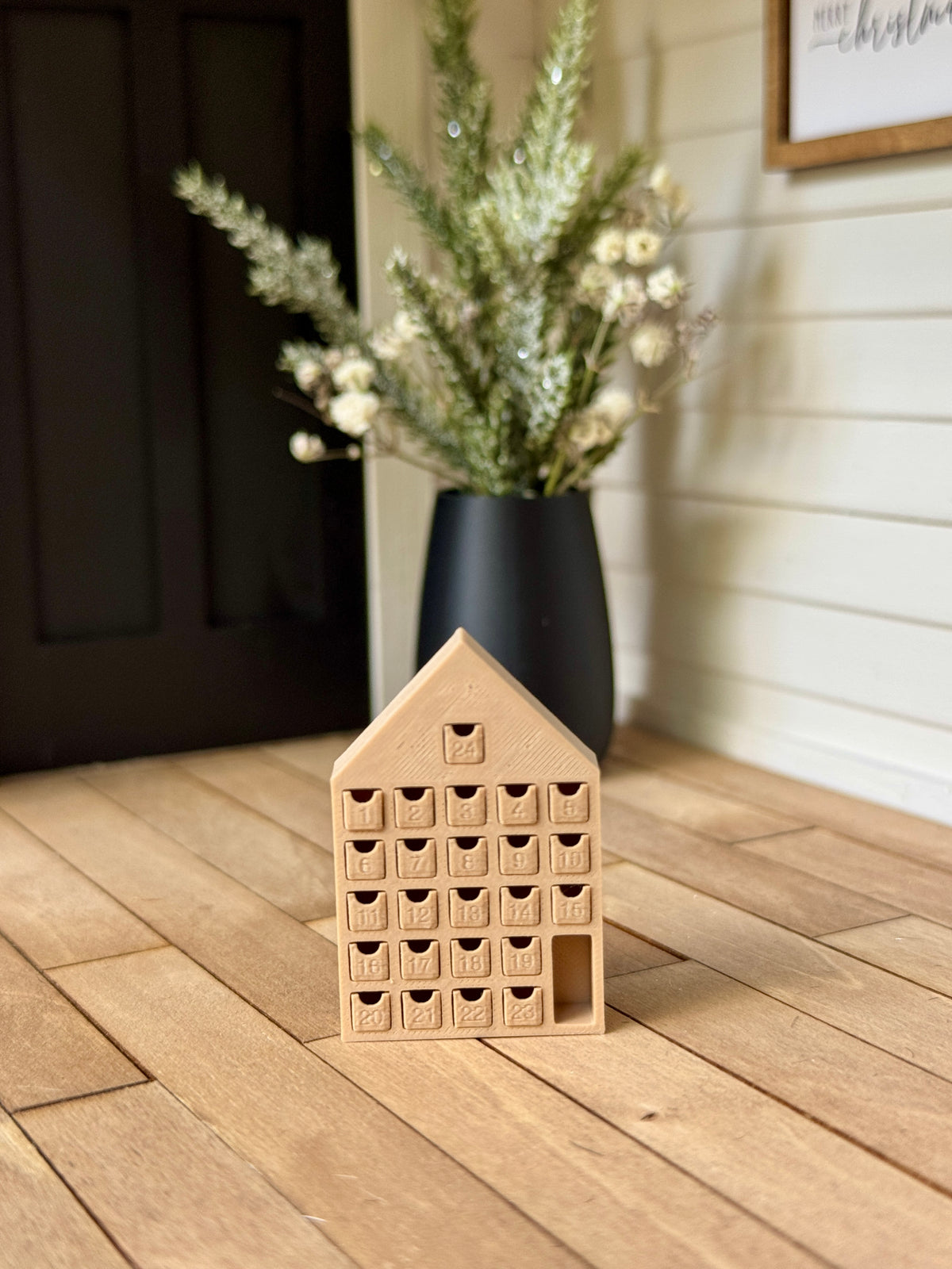 1:12 Scale Miniature Advent Calendar - Dollhouse Christmas Countdown House