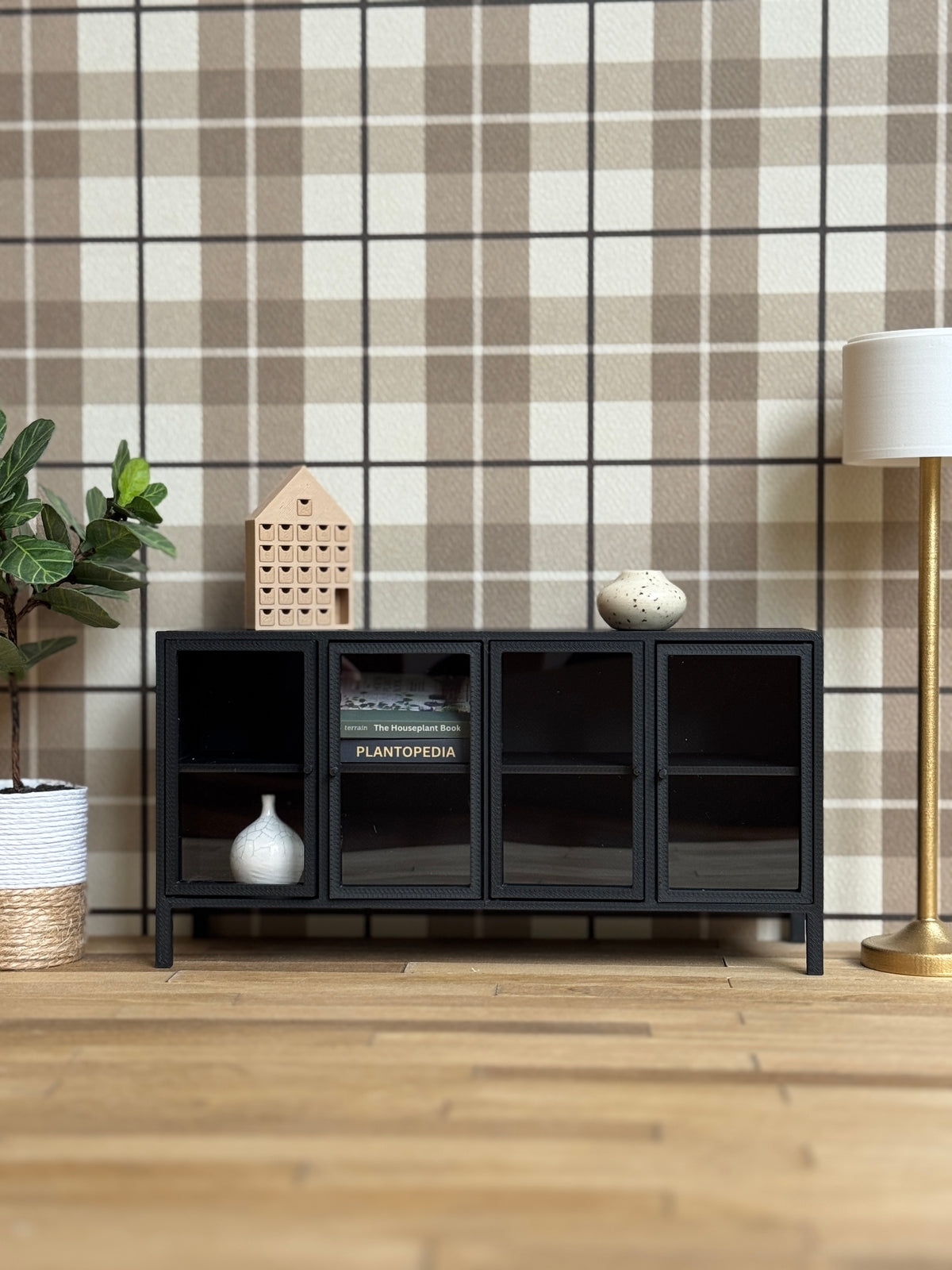 1:12 Scale Miniature Modern Cabinet – Dollhouse Living Room Furniture