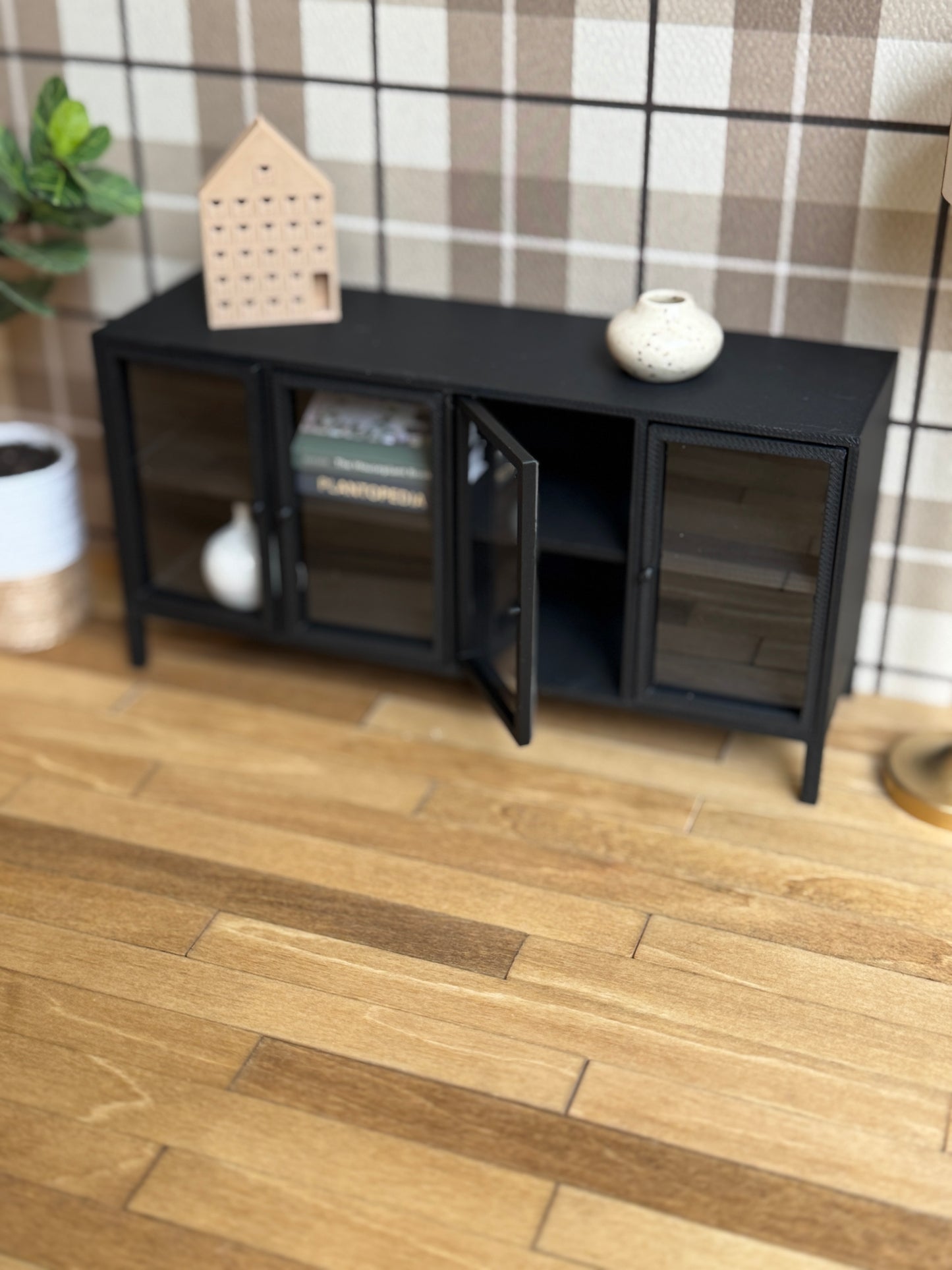 1:12 Scale Miniature Modern Cabinet – Dollhouse Living Room Furniture