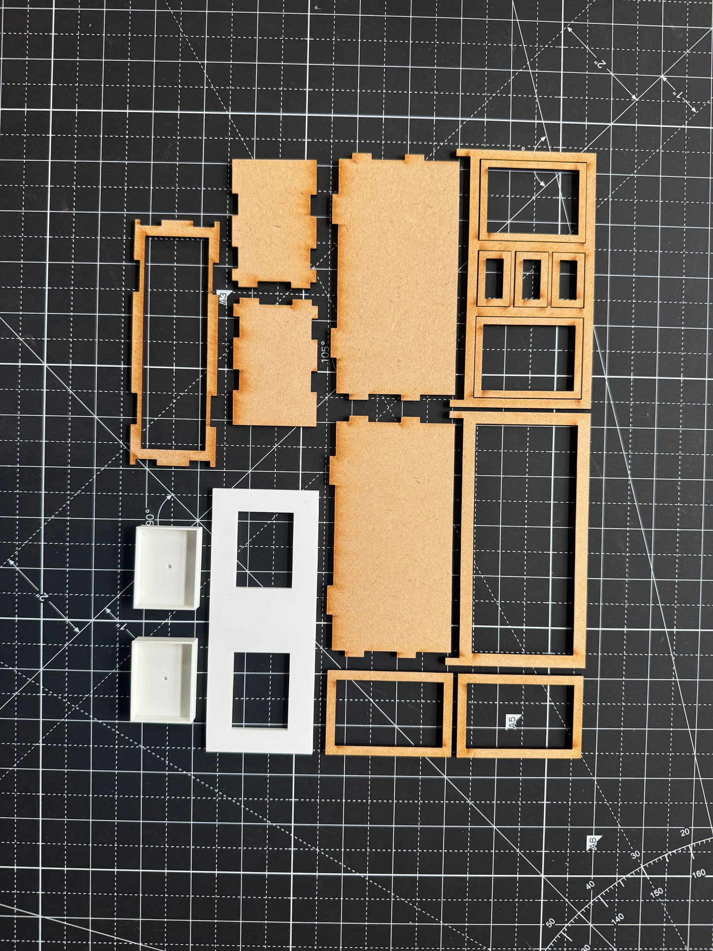 5" DIY Kit Bathroom Cabinet Miniature in 1:12 scale | Sink and Acrylic Counter