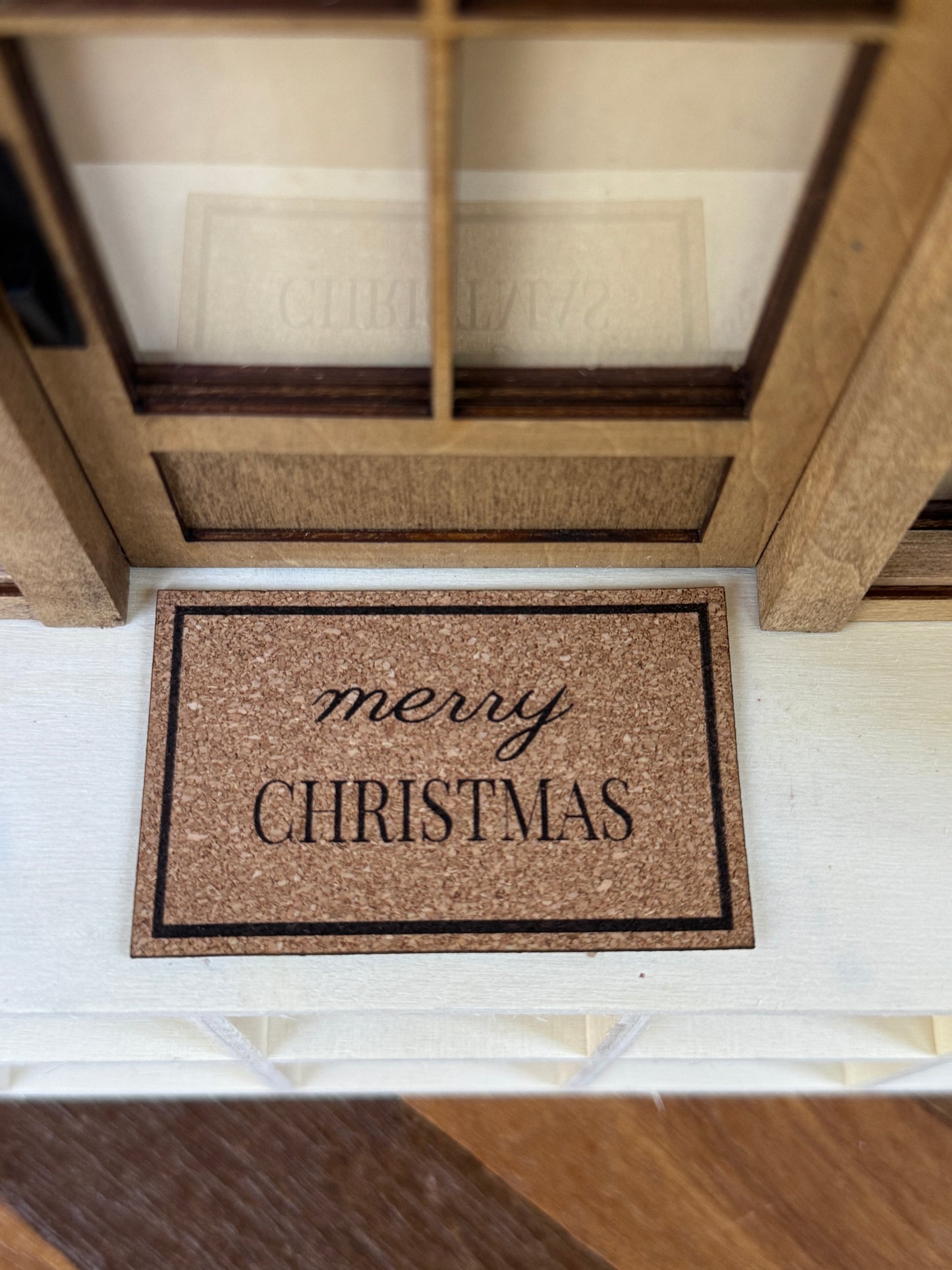 Miniature "Merry Christmas" Front Door Mat