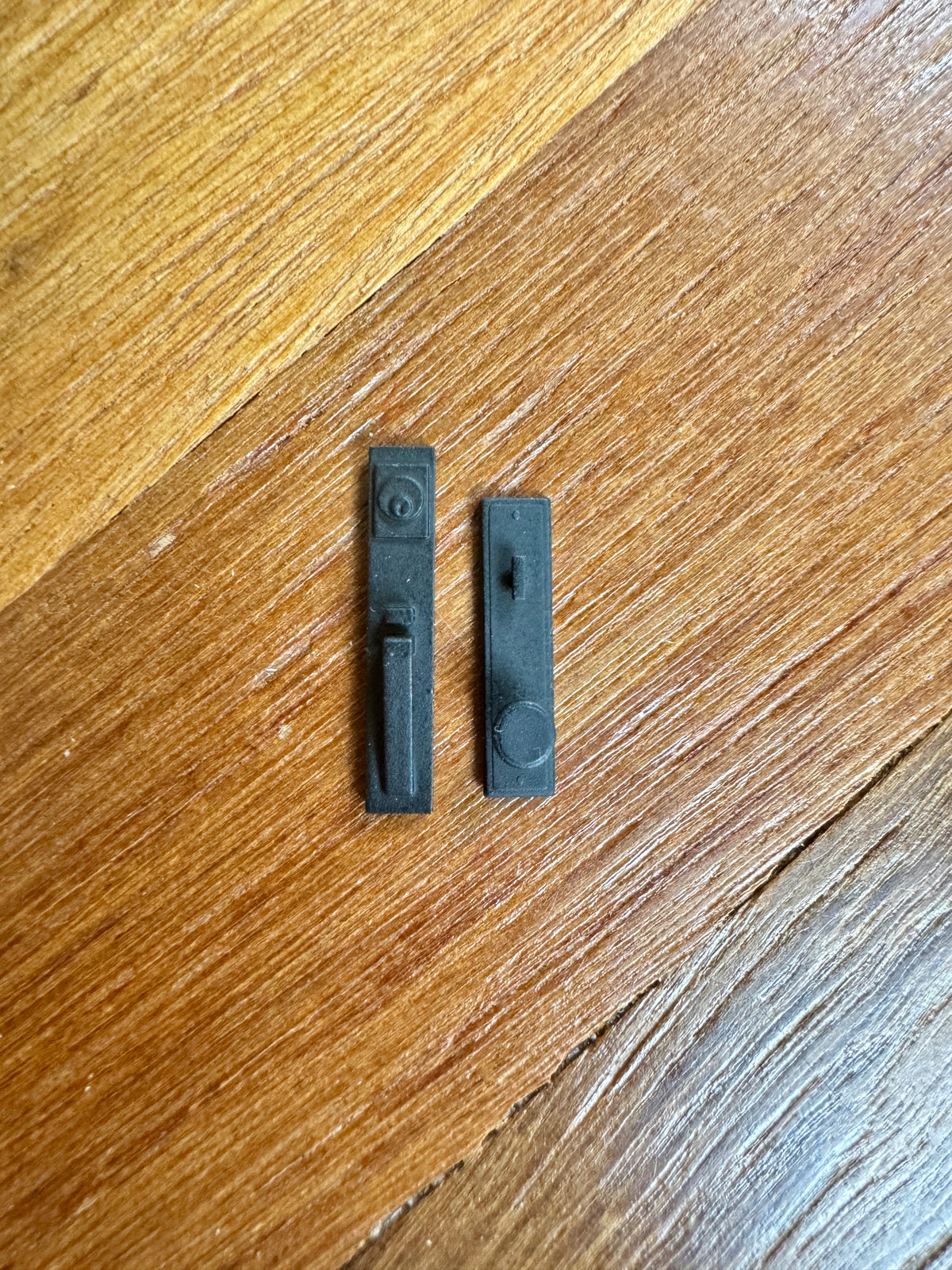 1:12 scale dollhouse front door handle set, close-up detail, miniature hardware