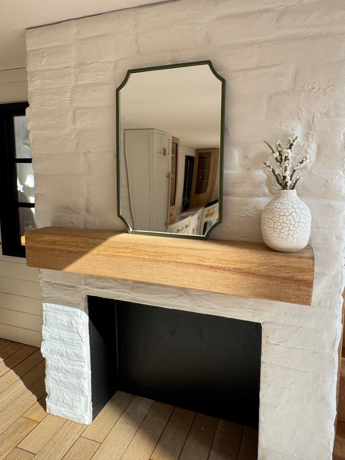 Dollhouse Mirror 1:12 Scale | Cut 4-Corner Frame Mirror